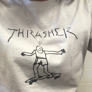 White thrasher tee